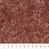 Northcott Banyan Batiks Quilting is My Voice Angled Mod Graphics Burnt Russet