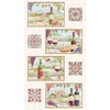 Clothworks Wine Tasting Placemat Panel Light Cream