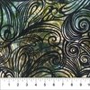 Northcott Banyan Batiks Color Me Banyan Swirls Bleached with Overprint Olive