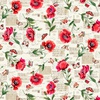 Michael Miller Fabrics What's Poppin Scarlet Poppies Beige