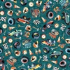 QT Fabrics Turbo Tykes Racetrack Gear Teal