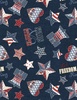 Wilmington Prints Stars of Valor Patriotic Toss Navy