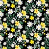 Benartex Delightful Daisies Daisy Garden Black