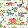 Andover Fabrics Dino Friends Dino Scenic Cream