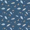 P&B Textiles Polar Pals Tossed Night Sky Dark Blue