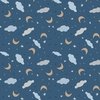 P&B Textiles Polar Pals Tossed Night Sky Dark Blue