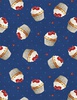 Wilmington Prints Sweet Cherry Cupcake Toss Navy