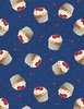 Wilmington Prints Sweet Cherry Cupcake Toss Navy