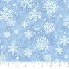 Northcott Father Christmas Snowflakes Blue