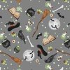 Studio E Fabrics Paranormal Parade Witchy Motifs Gray