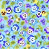 P&B Textiles Garden Delight Violets Teal
