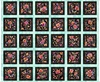 QT Fabrics Fluttering Garden Butterfly and Floral Patches Panel Lt. Turquoise
