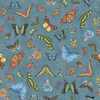 Windham Fabrics Butterfly Collector Lepidoptery Classic Blue