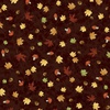 P&B Textiles Fall Friends Ditzy Leaf Toss Dark Brown