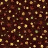 P&B Textiles Fall Friends Ditzy Leaf Toss Dark Brown