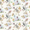 3 Wishes Fabric Welcome to the Funny Farm Hens White