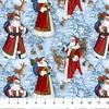 Northcott St. Nicholas Santas Light Blue/Multi