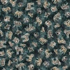 QT Fabrics Running with the Pack Tossed Wolves Dark Teal