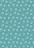 Lewis and Irene Fabrics A Winter's Moon Snowdrops Warm Aqua with Pearl