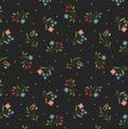 Marcus Fabrics Woolly Whims Floral Black