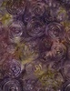 Wilmington Prints Plum Bouquet Batiks Circle Swirls Plum
