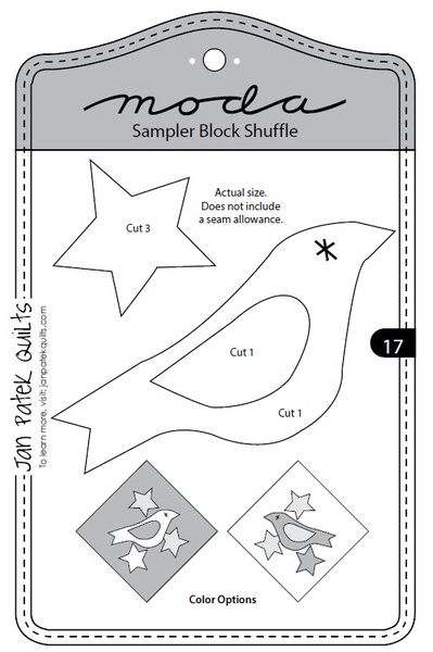 Moda Sampler Block Shuffle - Block 17