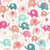 Andover Fabrics In the Jungle Elephants Pink