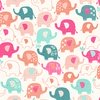 Andover Fabrics In the Jungle Elephants Pink