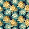 QT Fabrics Swan Song Lotus Flowers Dark Turquoise