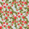 Studio E Fabric In The Thicket Strawberries Light Blue
