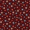 P&B Textiles Love and Glory Burlap Star Toss Dark Red
