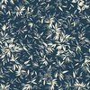P&B Textiles Koi Pond Graphic Bamboo Leaves Navy