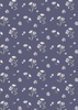 Lewis and Irene Fabrics Floral Song Daisies Dancing Navy Blue