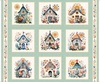 QT Fabrics Poultry in Motion Chicken Coop Block Panel Sage