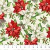 Northcott Holiday Joy Open Poinsettia Cream/Multi