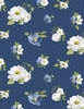 Wilmington Prints Blossom Blues Medium Floral Toss Dark Blue