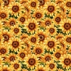 QT Fabrics Sunflower Serenade Packed Sunflowers Green