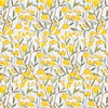 Blank Quilting Folk Garden Yellow Flowers Gray