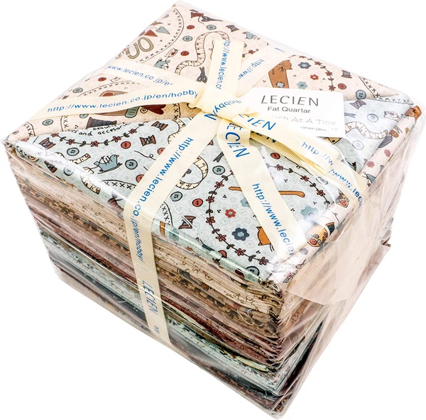 One Stitch At A Time Fat Quarter Bundle by Lecien