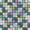 Pretty Purple Petals Small Stars Free Quilt Pattern