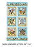 Benartex Farm Feathered Folk Panel Multi