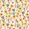 Blank Quilting Nature's Symphony Beehives and Flowers Pale Yellow