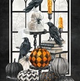 Northcott Spellbound Panel Black/Multi