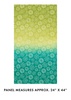 Benartex Wishflower Panel Ombre Lime/Teal