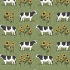 Benartex Heartland Grazing Cows Green