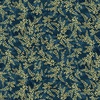 Hoffman Fabrics Blue Jay Song Navy Gold Fronds