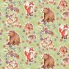 Studio E Fabric In The Thicket Woodland Animals Green/Multi