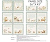 Northcott Woodland Heart Book Panel Cream/Multi