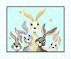 Susybee Harold the Hare Play Mat Panel Aqua
