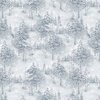 Wilmington Prints Woodland Frost Winter Forest Gray